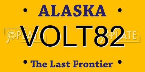 VOLT82 Alaska License Plate