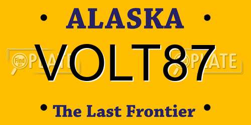VOLT87 Alaska License Plate