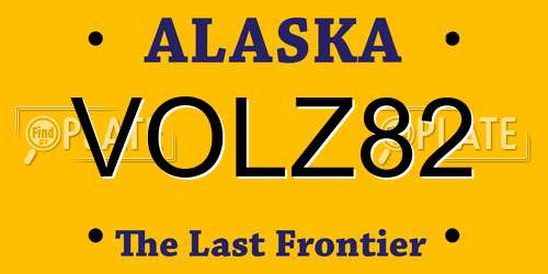 VOLZ82 Alaska License Plate