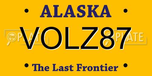 VOLZ87 Alaska License Plate