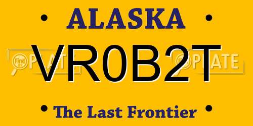 VR0B2T Alaska License Plate