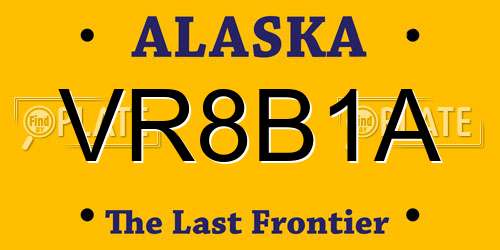 VR8B1A Alaska License Plate