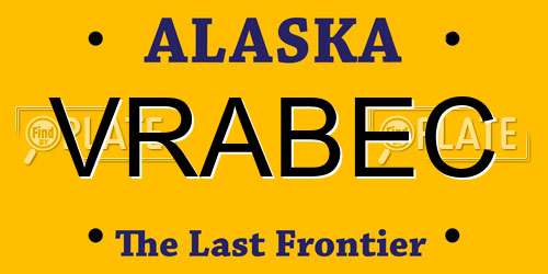 VRABEC Alaska License Plate