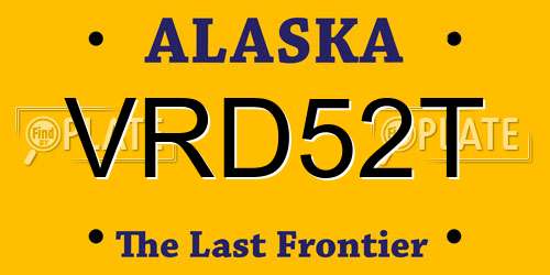 VRD52T Alaska License Plate