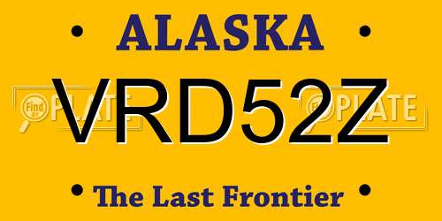 VRD52Z Alaska License Plate
