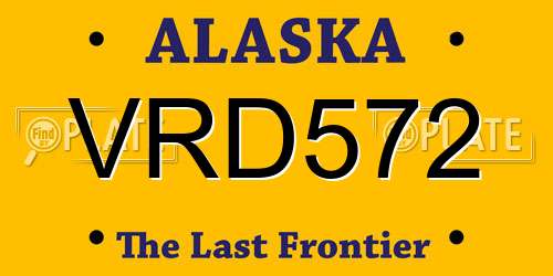 VRD572 Alaska License Plate