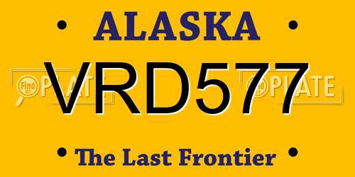 VRD577 Alaska License Plate