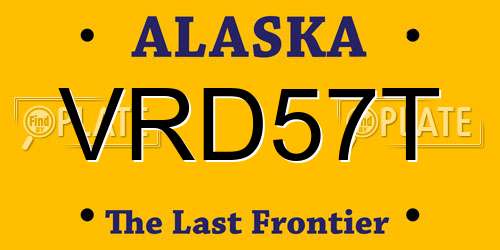 VRD57T Alaska License Plate
