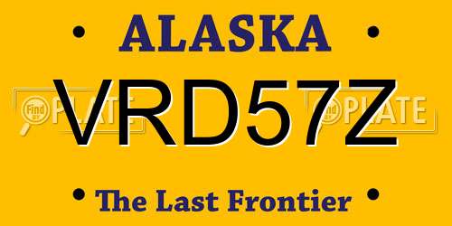 VRD57Z Alaska License Plate
