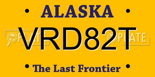 VRD82T Alaska License Plate