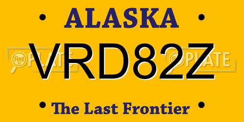 VRD82Z Alaska License Plate