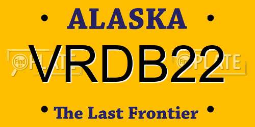 VRDB22 Alaska License Plate