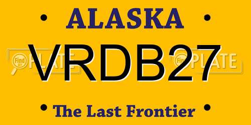 VRDB27 Alaska License Plate