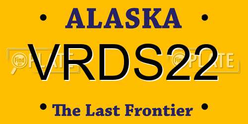 VRDS22 Alaska License Plate