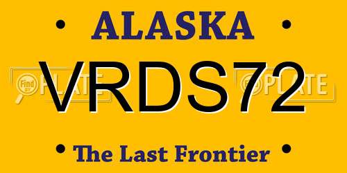 VRDS72 Alaska License Plate