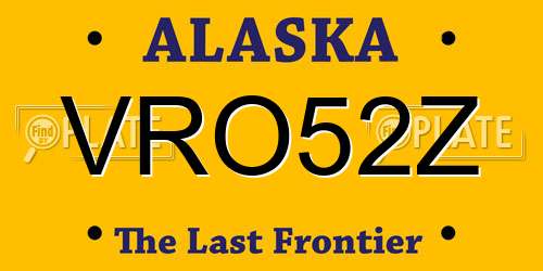 VRO52Z Alaska License Plate