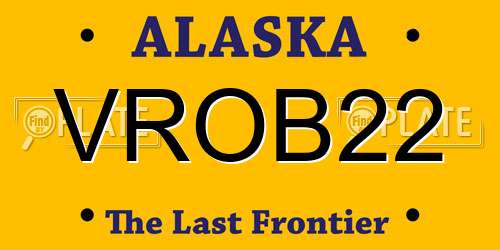 VROB22 Alaska License Plate