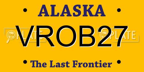 VROB27 Alaska License Plate