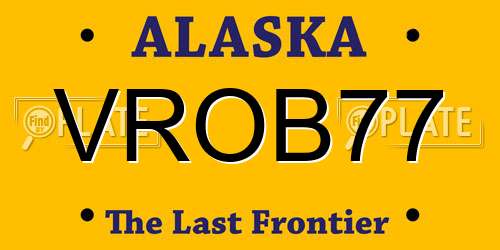 VROB77 Alaska License Plate