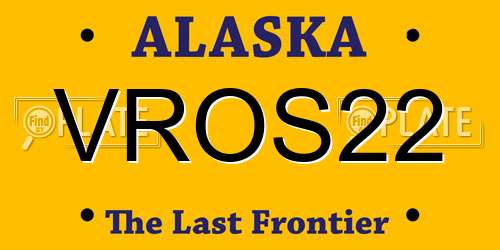 VROS22 Alaska License Plate