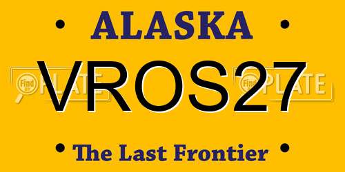 VROS27 Alaska License Plate
