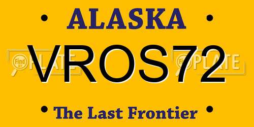VROS72 Alaska License Plate