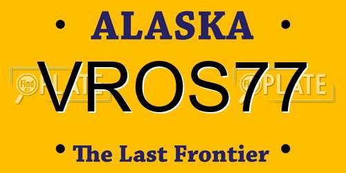 VROS77 Alaska License Plate