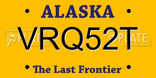 VRQ52T Alaska License Plate