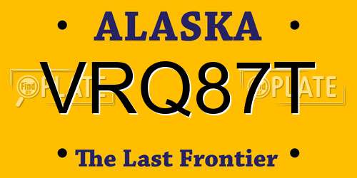 VRQ87T Alaska License Plate
