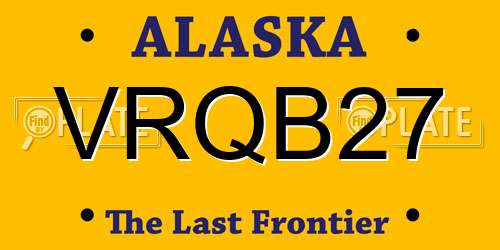VRQB27 Alaska License Plate