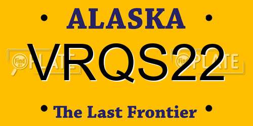 VRQS22 Alaska License Plate
