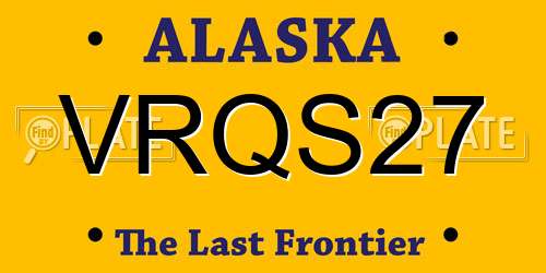 VRQS27 Alaska License Plate