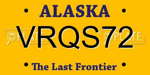 VRQS72 Alaska License Plate