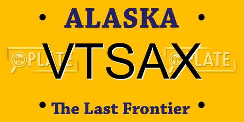 VTSAX Alaska License Plate