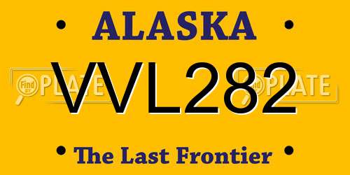 VVL282 Alaska License Plate