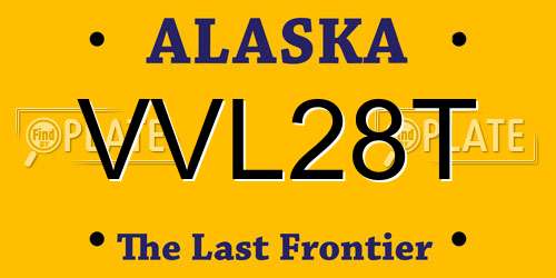 VVL28T Alaska License Plate