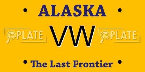 VW Alaska License Plate