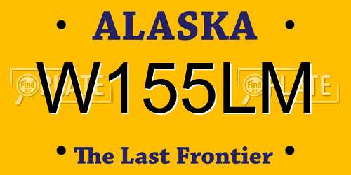 W155LM Alaska License Plate