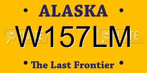 W157LM Alaska License Plate