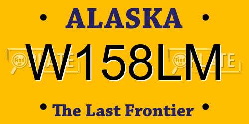 W158LM Alaska License Plate