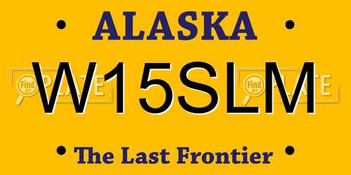W15SLM Alaska License Plate