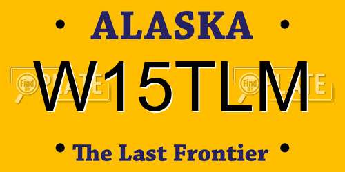 W15TLM Alaska License Plate
