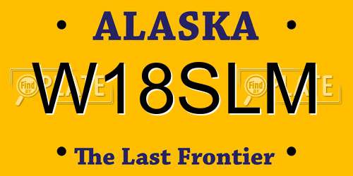 W18SLM Alaska License Plate