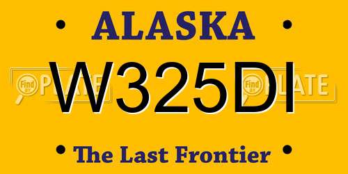 W325DI Alaska License Plate