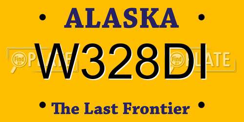 W328DI Alaska License Plate