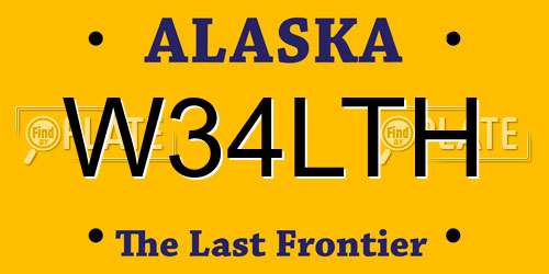 W34LTH Alaska License Plate