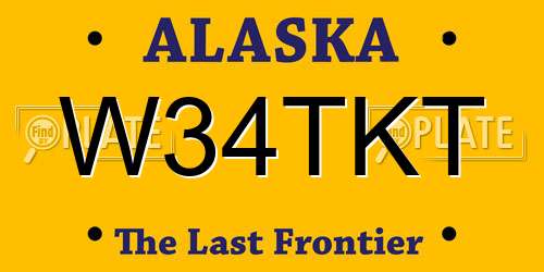 W34TKT Alaska License Plate