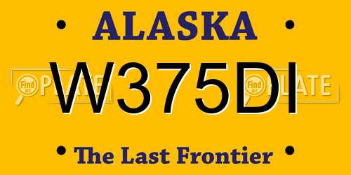 W375DI Alaska License Plate