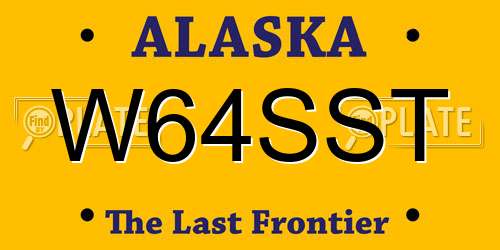W64SST Alaska License Plate