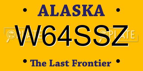W64SSZ Alaska License Plate